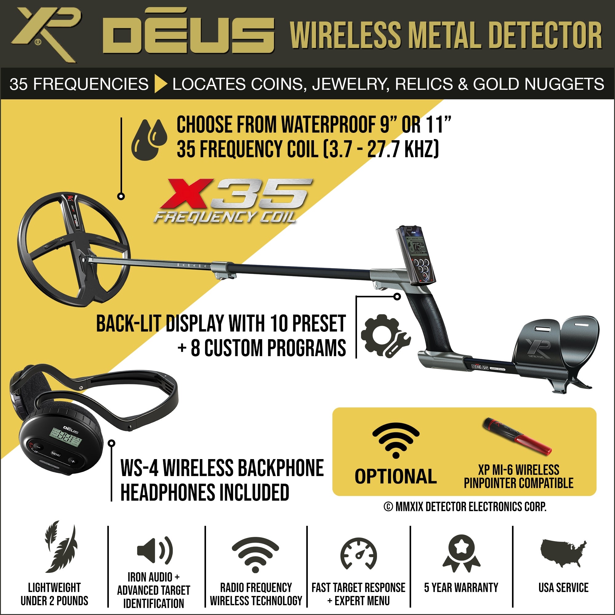 XP DEUS Wireless Metal Detector Shop Features Reviews – MetalDetector