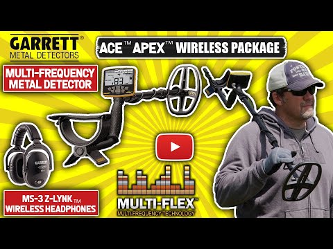 Garrett Ace Apex Multi-Frequency Weatherproof Metal Detector with  Waterproof 6